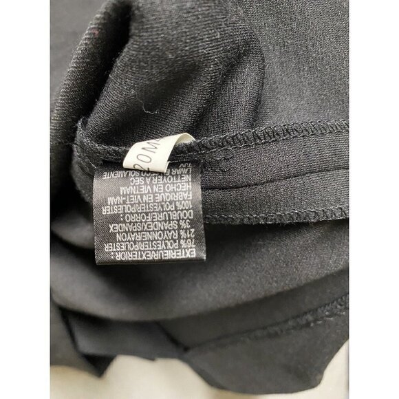 Tahari Women's Black V Neck Short Sleeve Zippered Sheath Dress Size 4 - Picture 5 of 6